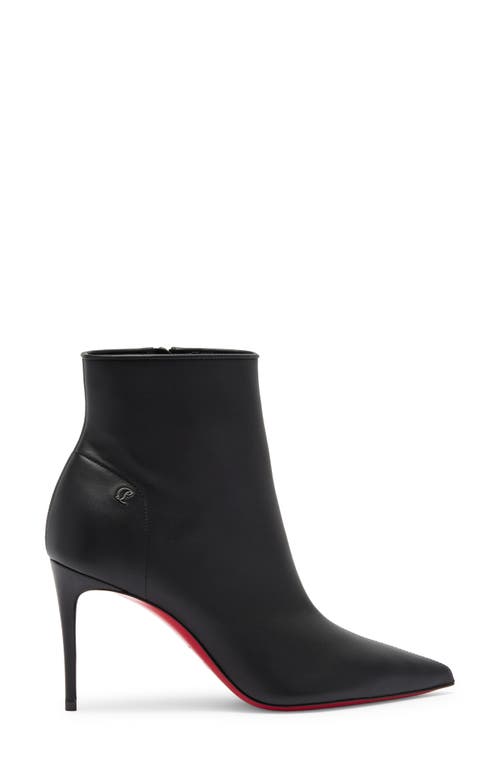 Shop Christian Louboutin Sporty Kate Pointed Toe Bootie In B439 Black/lin Black