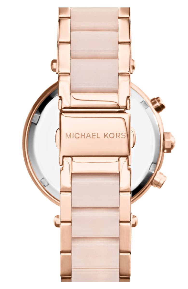 Michael Kors 'Parker' Acetate Link Chronograph Watch, 39mm |