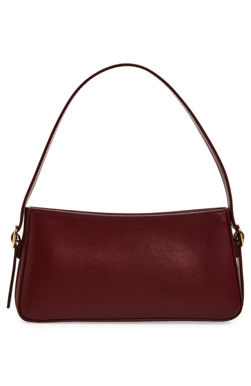 Shop Coperni Belted Baguette Leather Shoulder Bag In Red Red