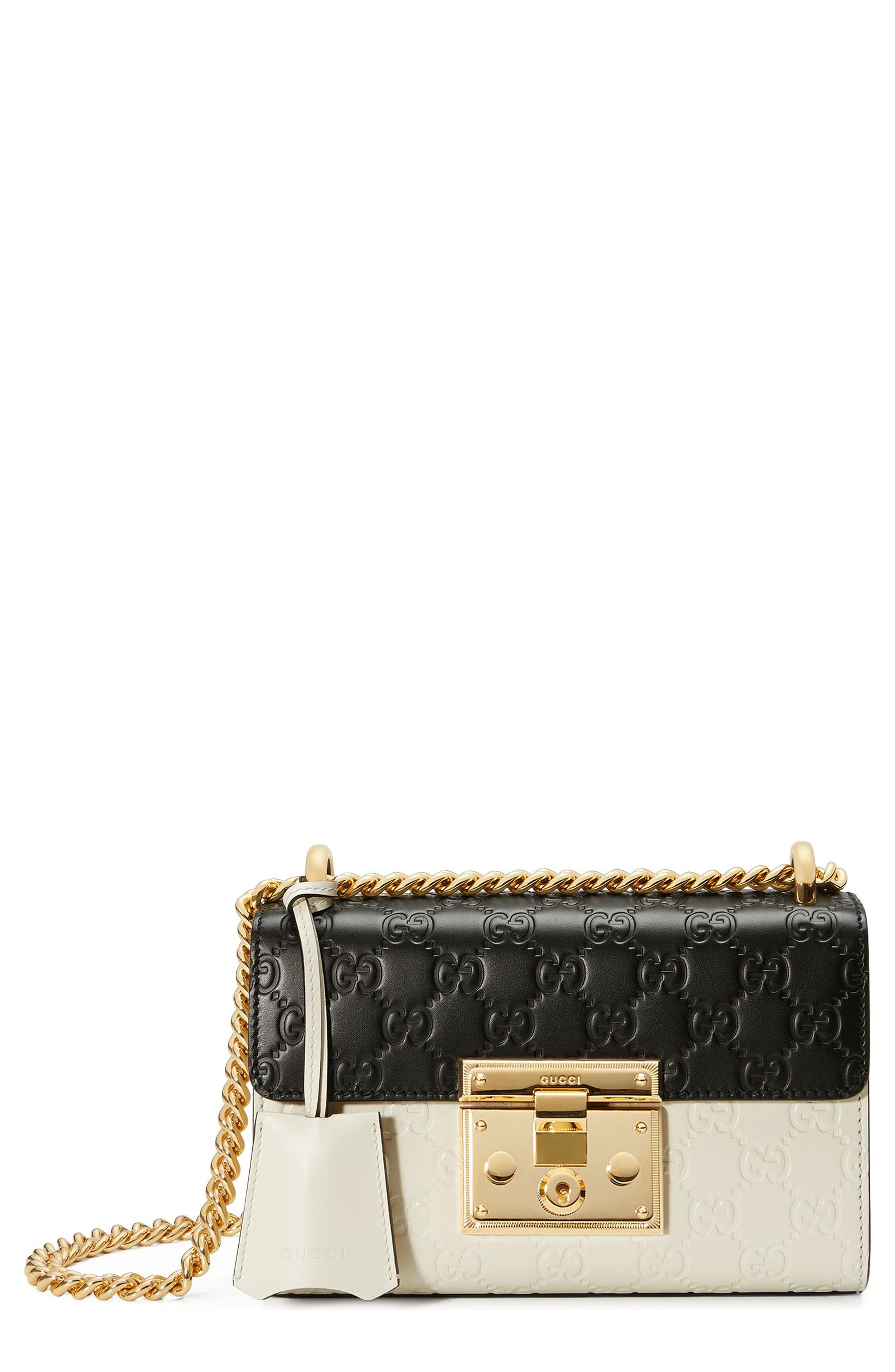 padlock gucci signature leather shoulder bag