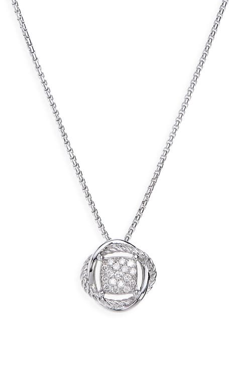 Infinity Pavé Diamond Pendant Necklace