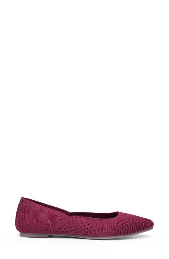Shop Me Too Linza Knit Ballet Flat In Ruby Red