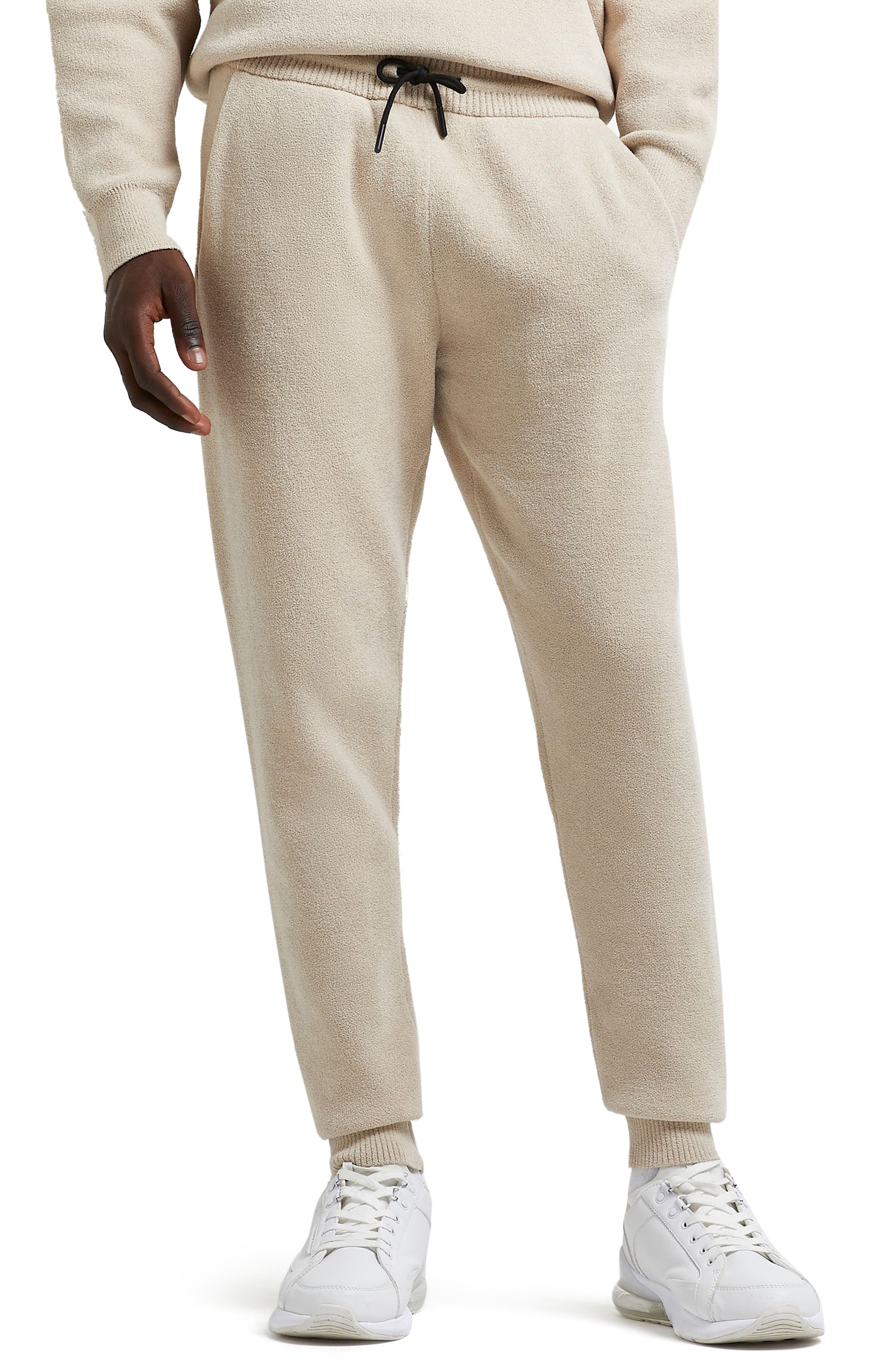 white slim fit joggers