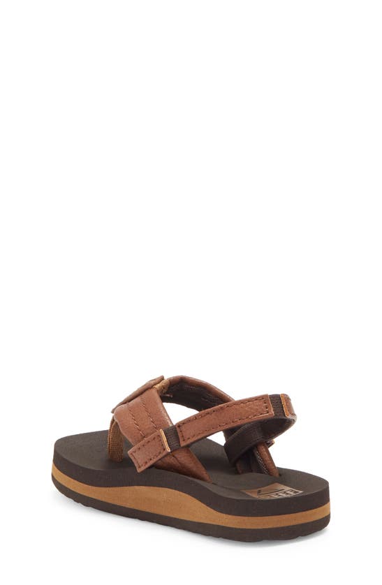 Shop Reef Kids' Little Ahi Flip Flop In Brown