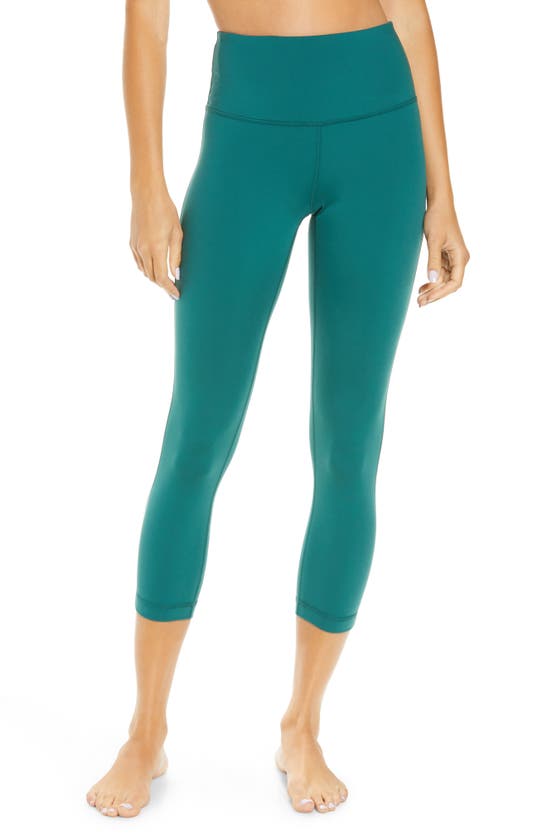 Zella Studio Crop Lite Leggings In Green Berry