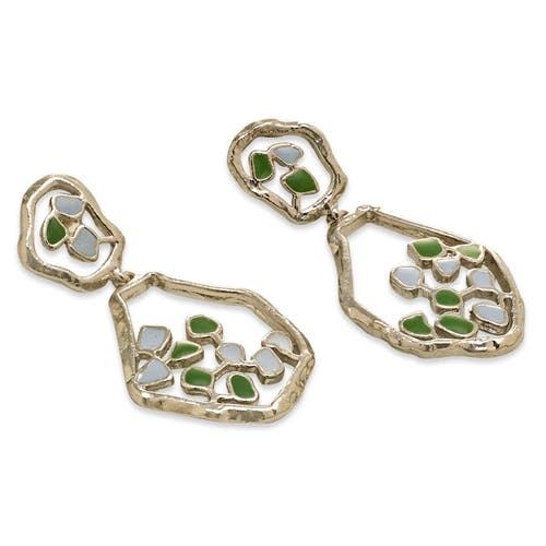 Dhwani Bhansal Terra Drop Earrings In Gold Plated
