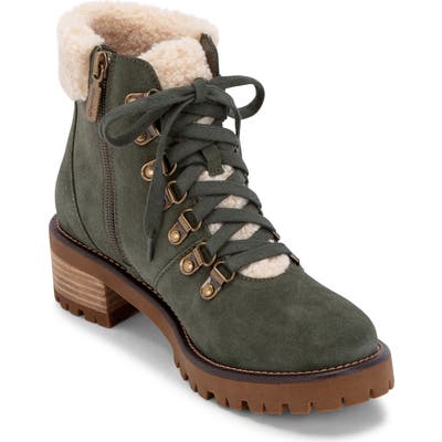 Blondo Melissa Faux Shearling Cuff Waterproof Boot, Green