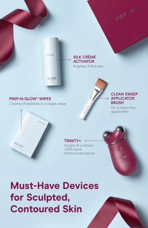Nuface ® Trinity+ Smart Advanced Facial Microcurrent Device Kit $502 Value In Velvet Rose