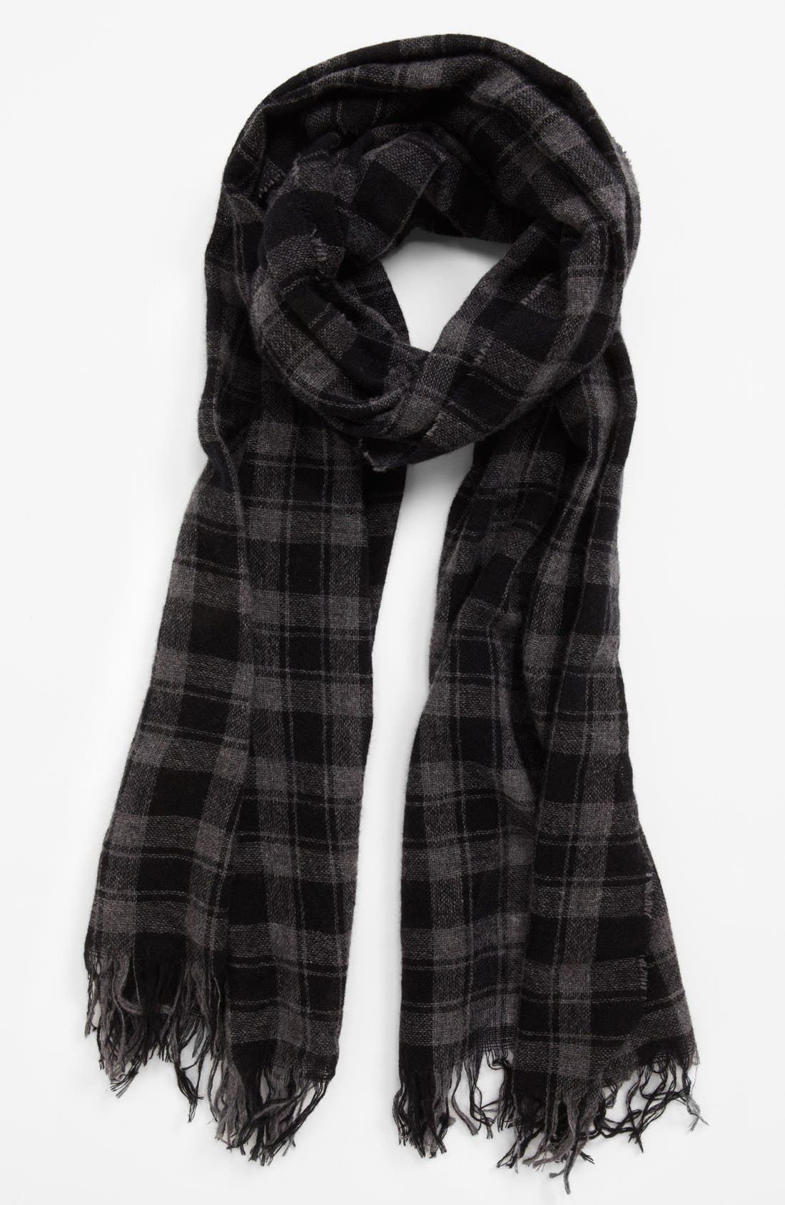 John Varvatos Star USA Plaid Cashmere Scarf | Nordstrom