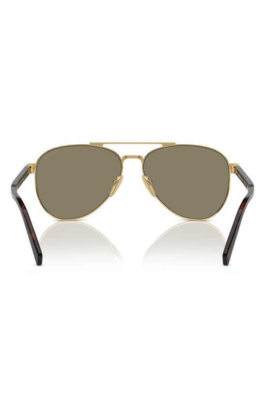 Shop Prada 61mm Pilot Sunglasses In Lite Brown