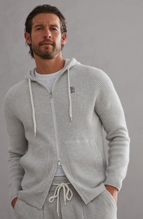 Shop Brunello Cucinelli Knit Sweatshirt In Fog