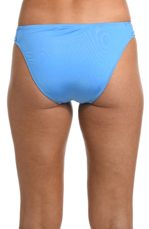 Sunshine 79 Solids Shirred O-ring Bikini Bottoms In Sky