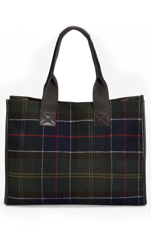 Shop Barbour Turnberry Tartan Plaid Wool Blend Tote In Classic Tartan