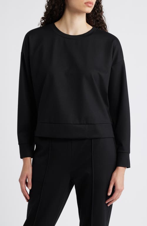 Shop Eileen Fisher Boxy Knit Top In Black