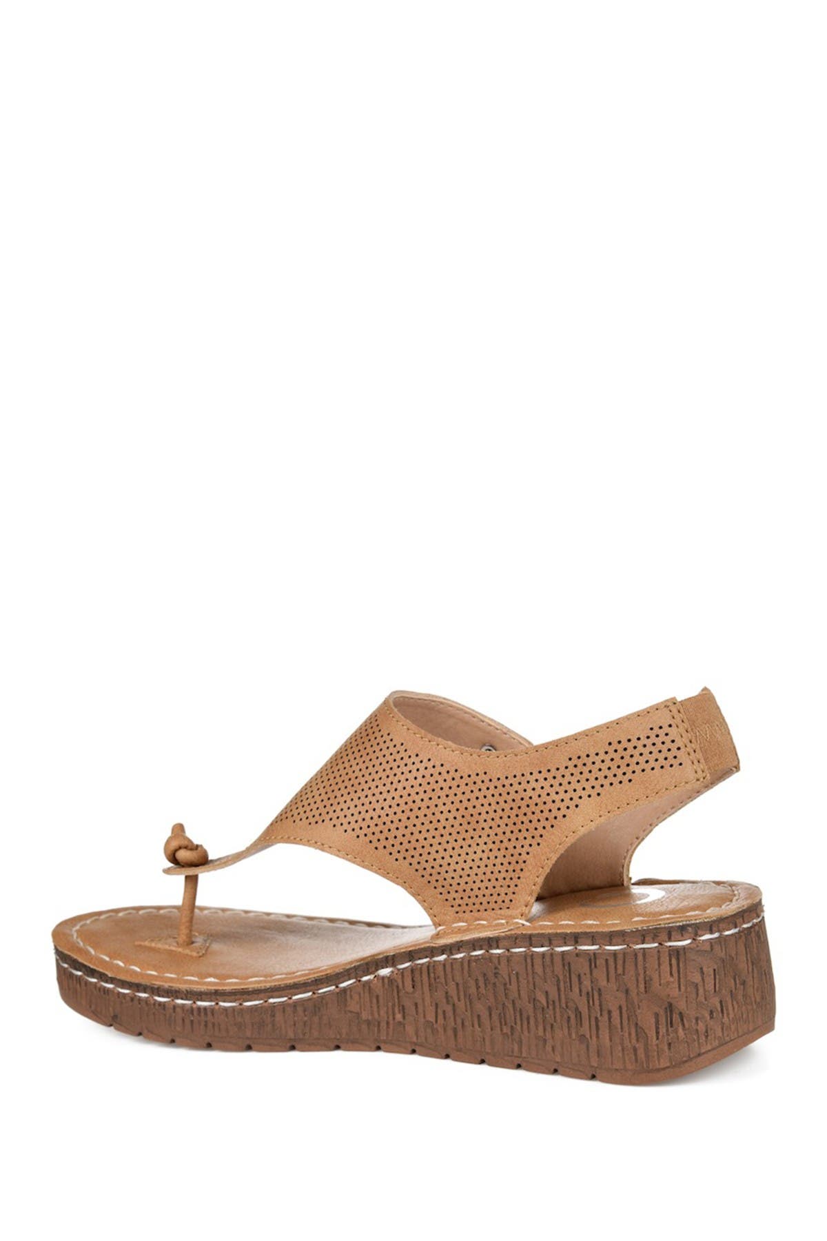 Journee Collection Mckell Wedge Sandal In Medium Brown5