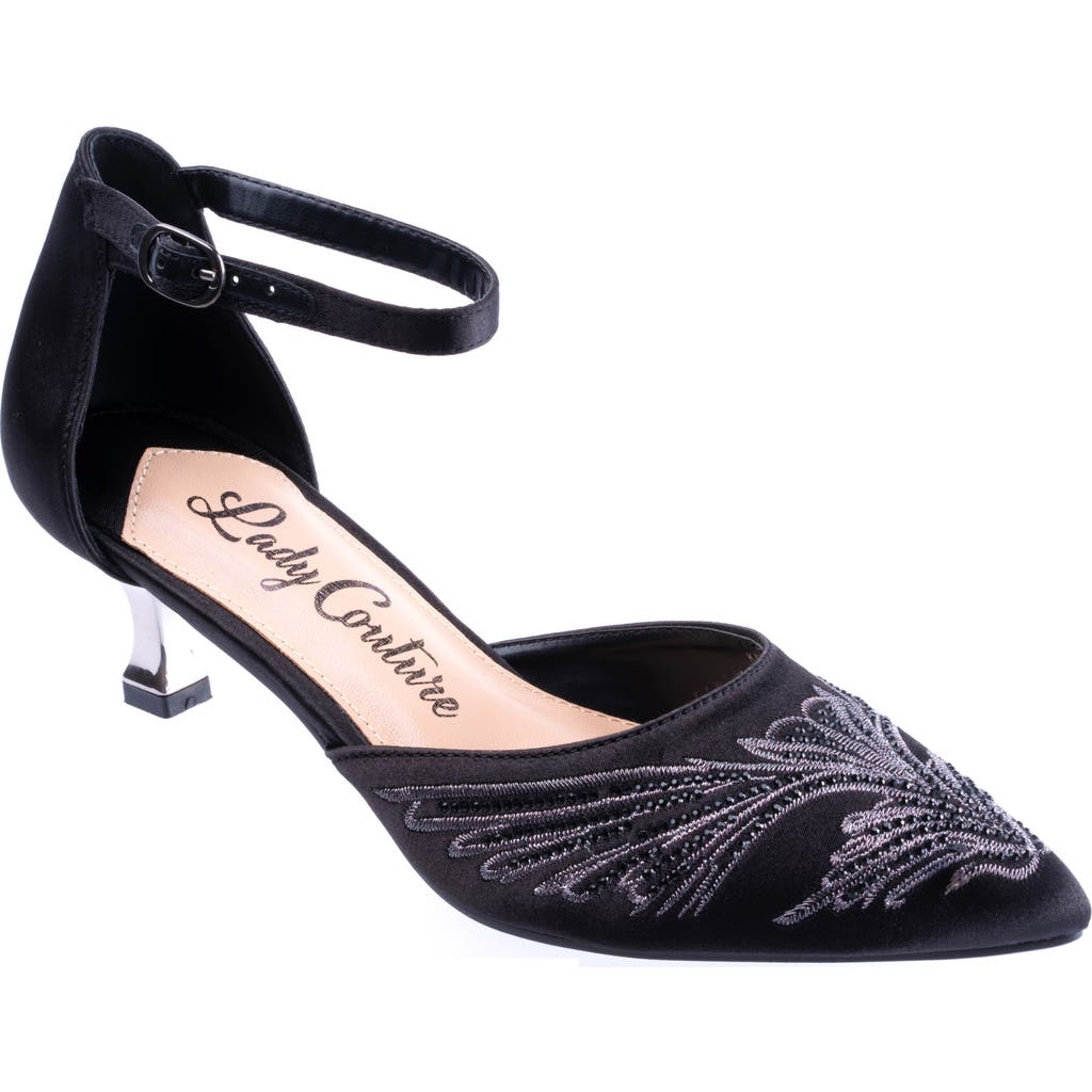 Shop Lady Couture Kate Kitten Heel Pump In Black