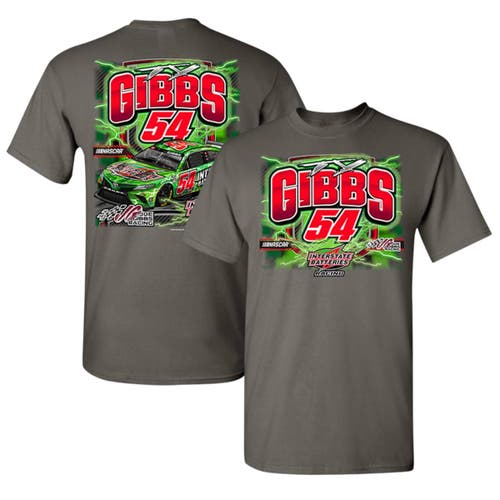Men's Joe Gibbs Racing Team Collection Charcoal Ty Gibbs Interstate Batteries Car T-Shirt