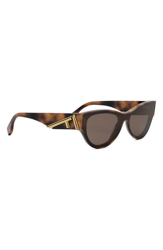 Shop Fendi The  First Cat Eye Sunglasses In Blonde Havana / Brown