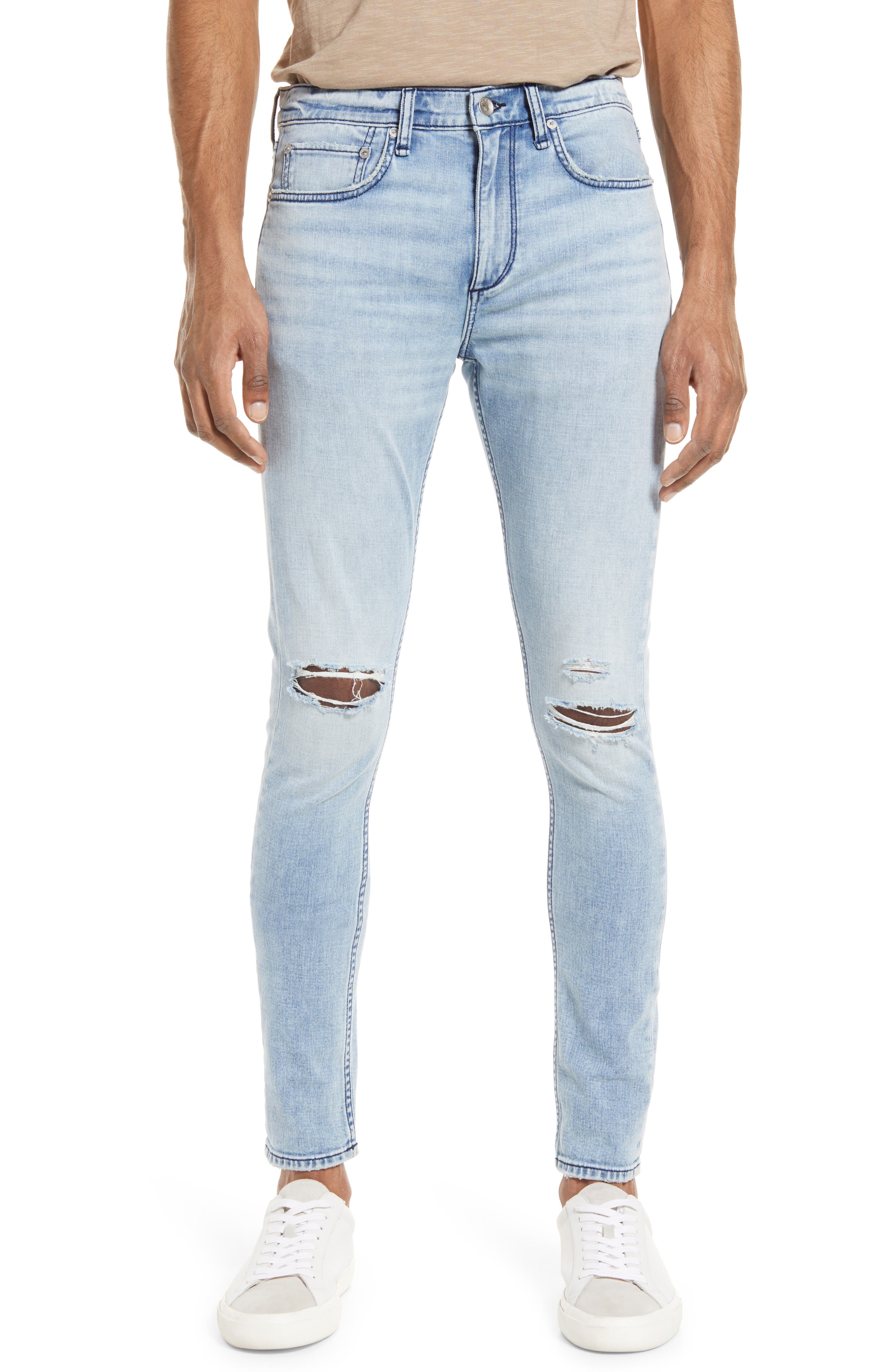 Rag & Bone Slim-fit Faded Denim Jeans in Blue for Men Mens Jeans Rag & Bone Jeans Save 39% 