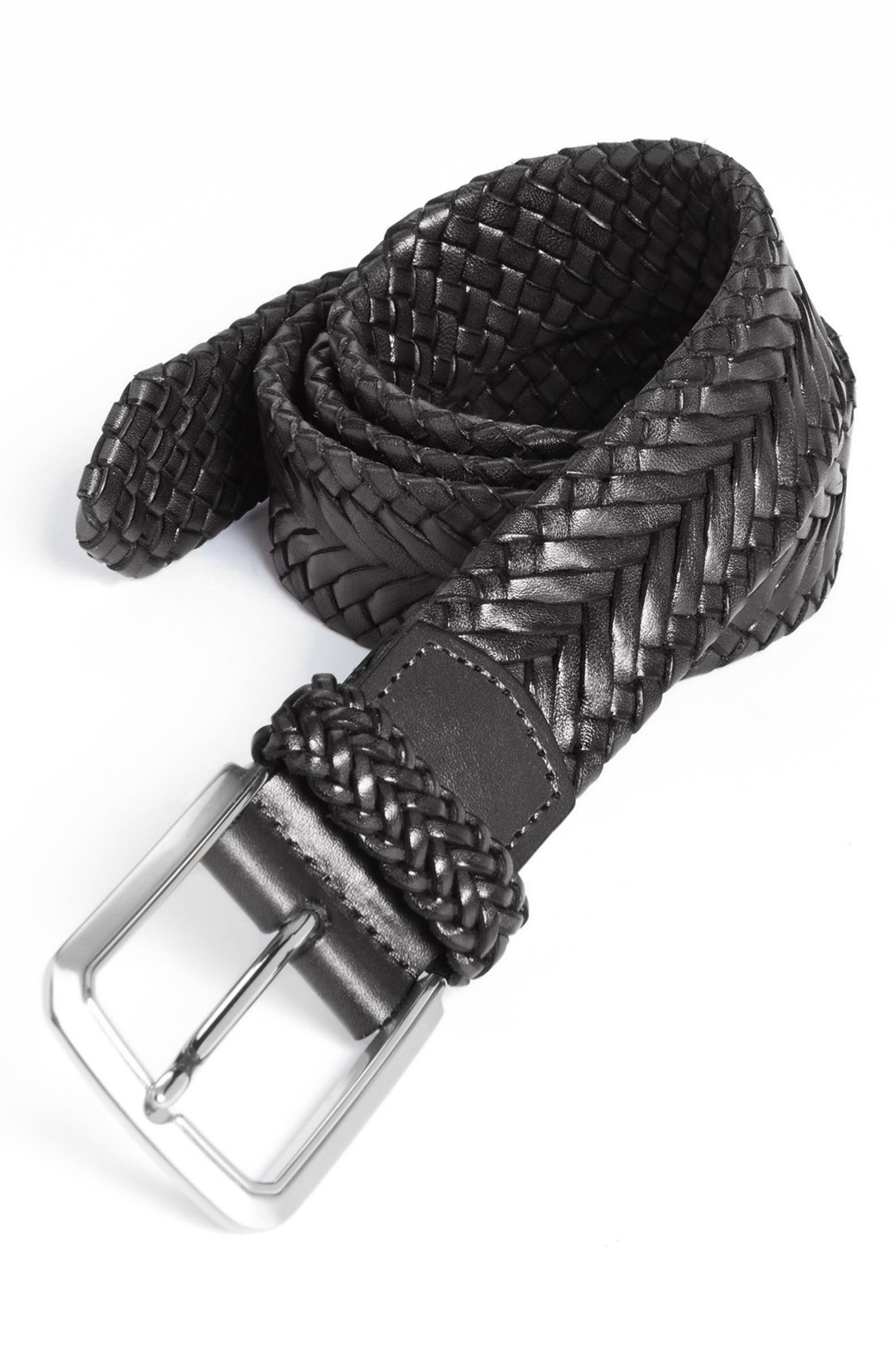 Trafalgar 'Brady' Braided Leather Belt | Nordstrom
