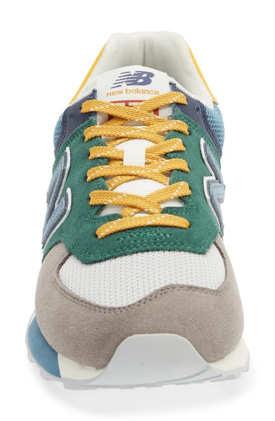 New Balance 574 Classic Sneaker In Grey/ Forest Green