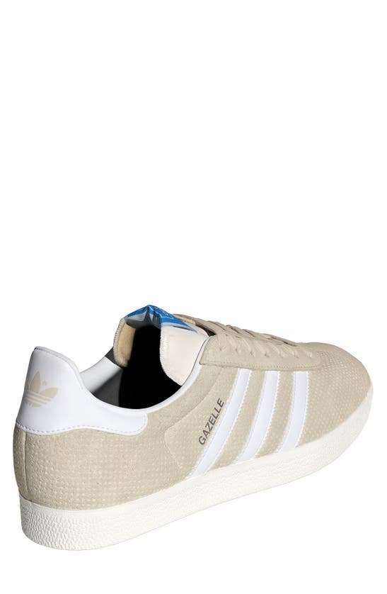 Shop Adidas Originals Gazelle Sneaker In Wonder White/ White/ White