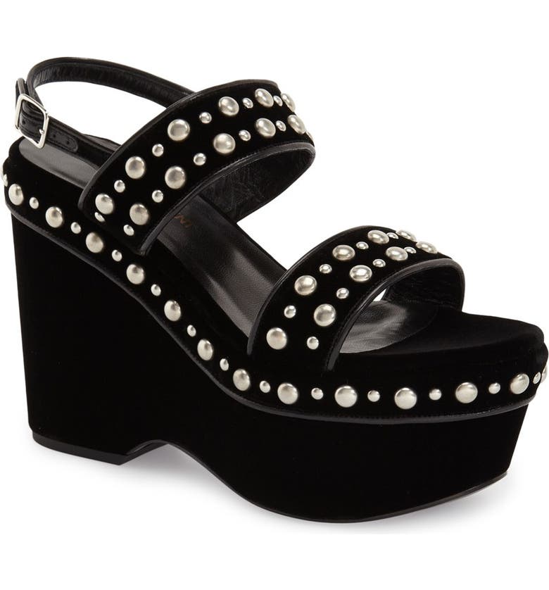 Saint Laurent 'Candy' Studded Platform Sandal (Women) | Nordstrom