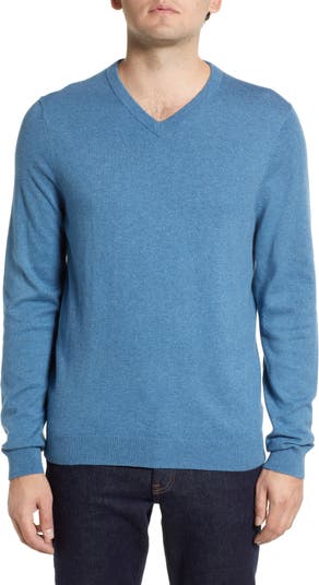 Nordstrom Men's Shop Cotton & Cashmere V-Neck Sweater | Nordstrom
