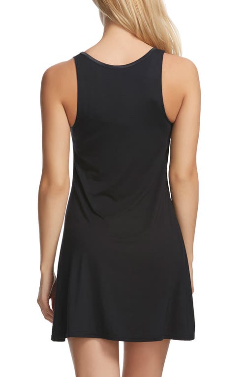 Shop Felina So Smooth Chemise & Wrap Set In Black