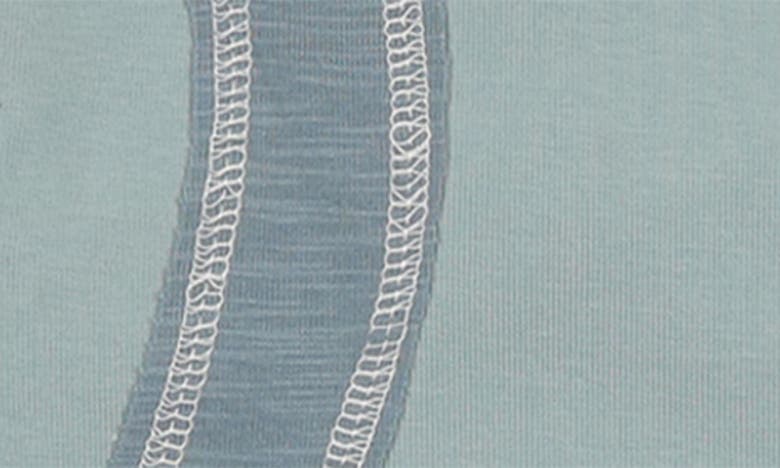 Shop Maniere Arc Patch Stretch Cotton Top & Shorts Set In Blue/blue
