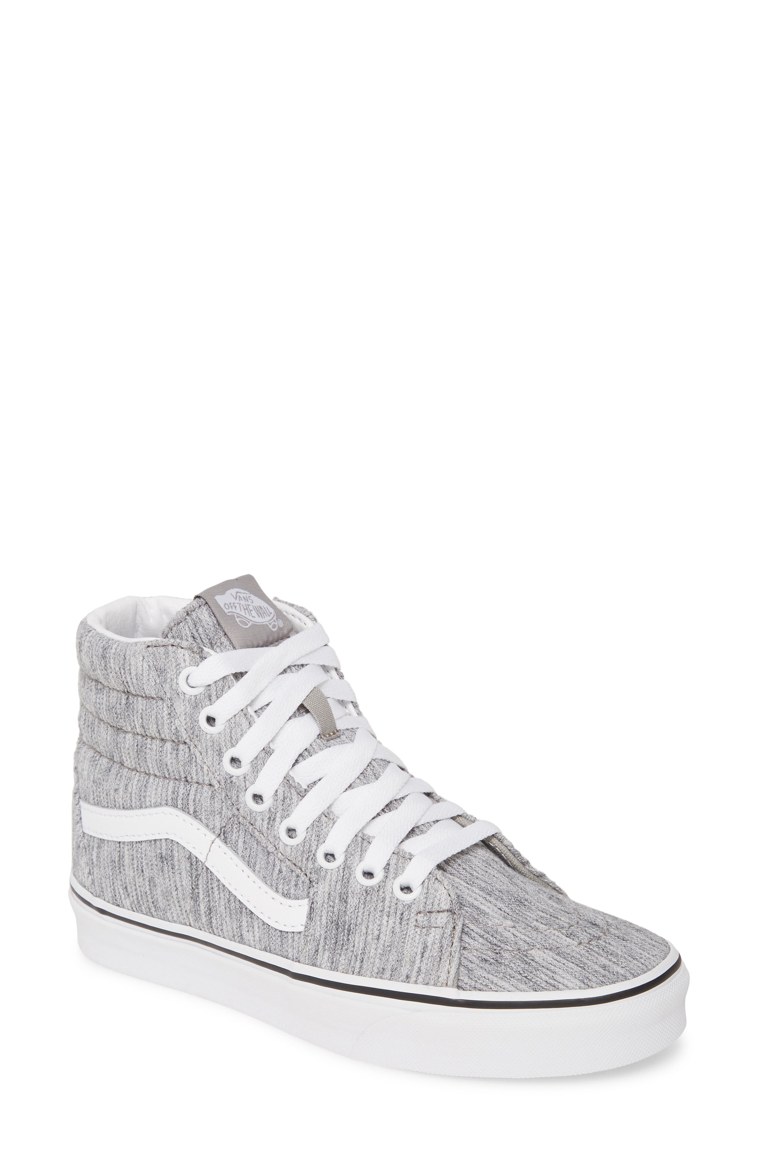 women's gray high top vans