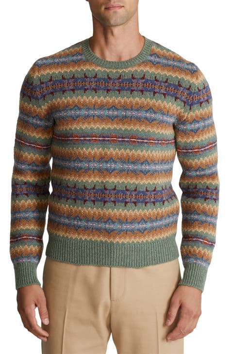 Intarsia Cashmere Wool Crewneck - Men - Ready-to-Wear