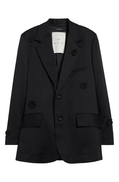 Shop Song For The Mute Daisy Oversize Wool Blazer In Black