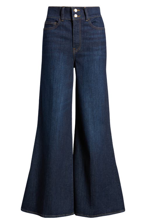 Shop Frame Le Palazzo High Waist Crop Wide Leg Jeans In Fawcett