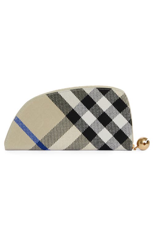 Shop Burberry Shield Check Jacquard Wallet In Lichen