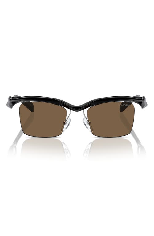 Shop Prada 47mm Square Sunglasses In Black