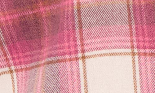 LUCKY BRAND LUCKY BRAND PLAID RAW EDGE BUTTON-UP FLANNEL SHIRT