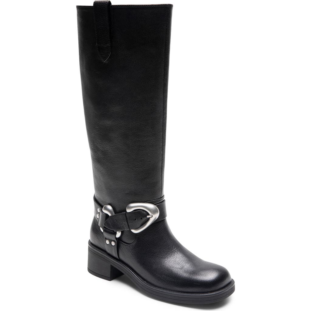 Aerosoles Marley Engineer Boot in Black Leather