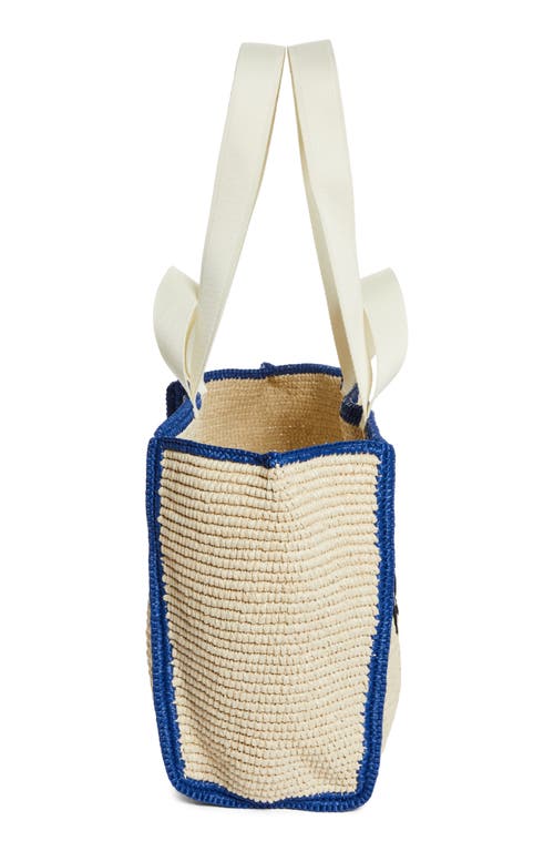 Shop Marni Mending Woven Faux Raffia Tote In Ecru