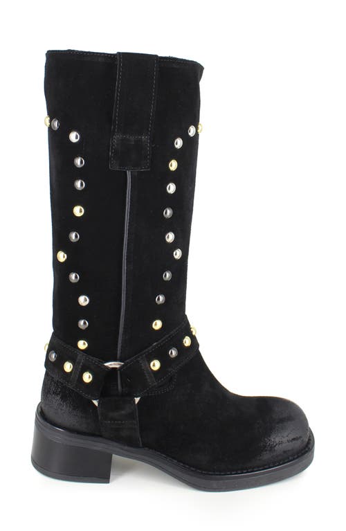 Ziginy Cinnia Studded Water Resistant Boot In Black