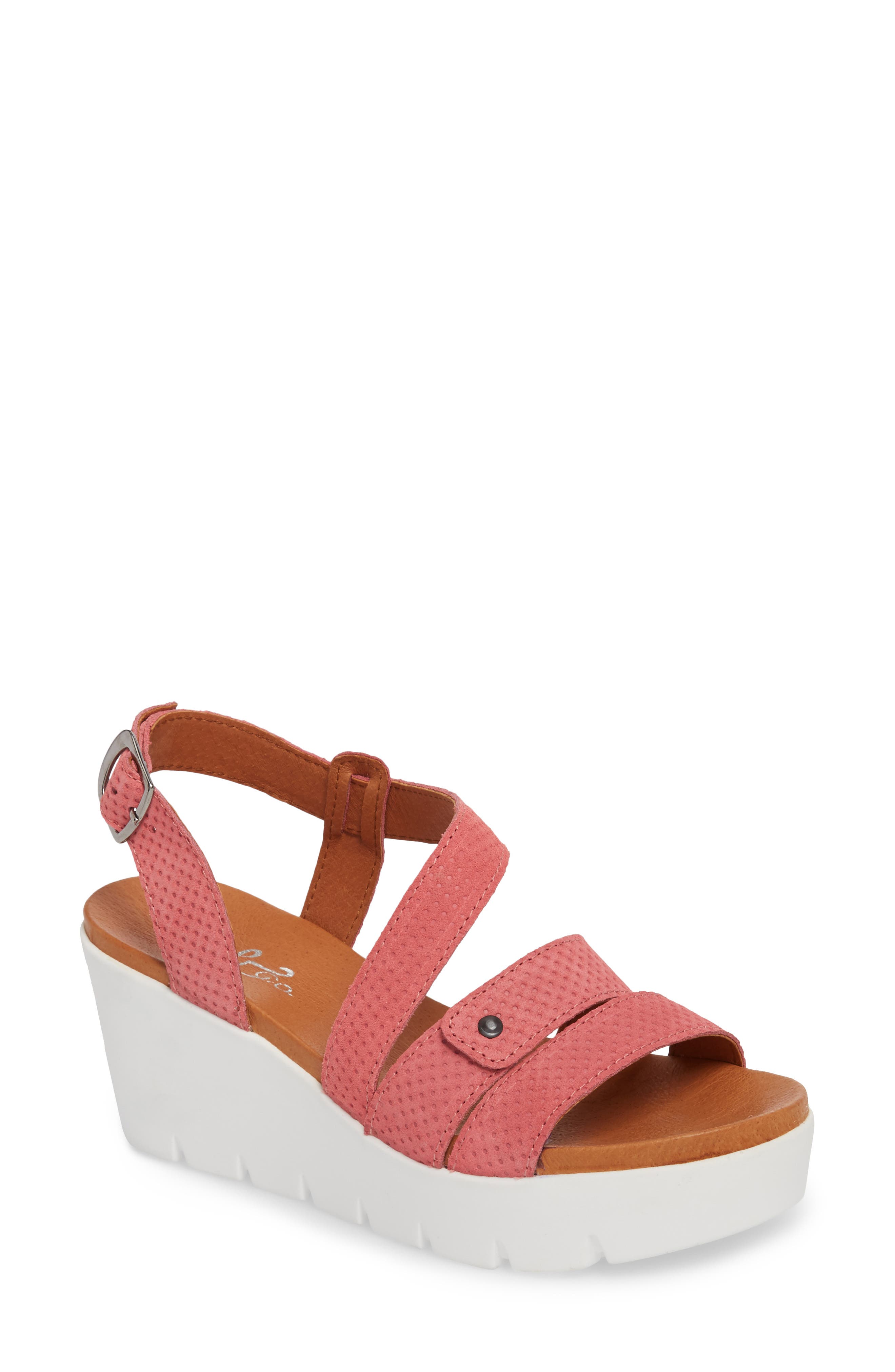 Bos. & Co. Sierra Platform Wedge Sandal - Pink