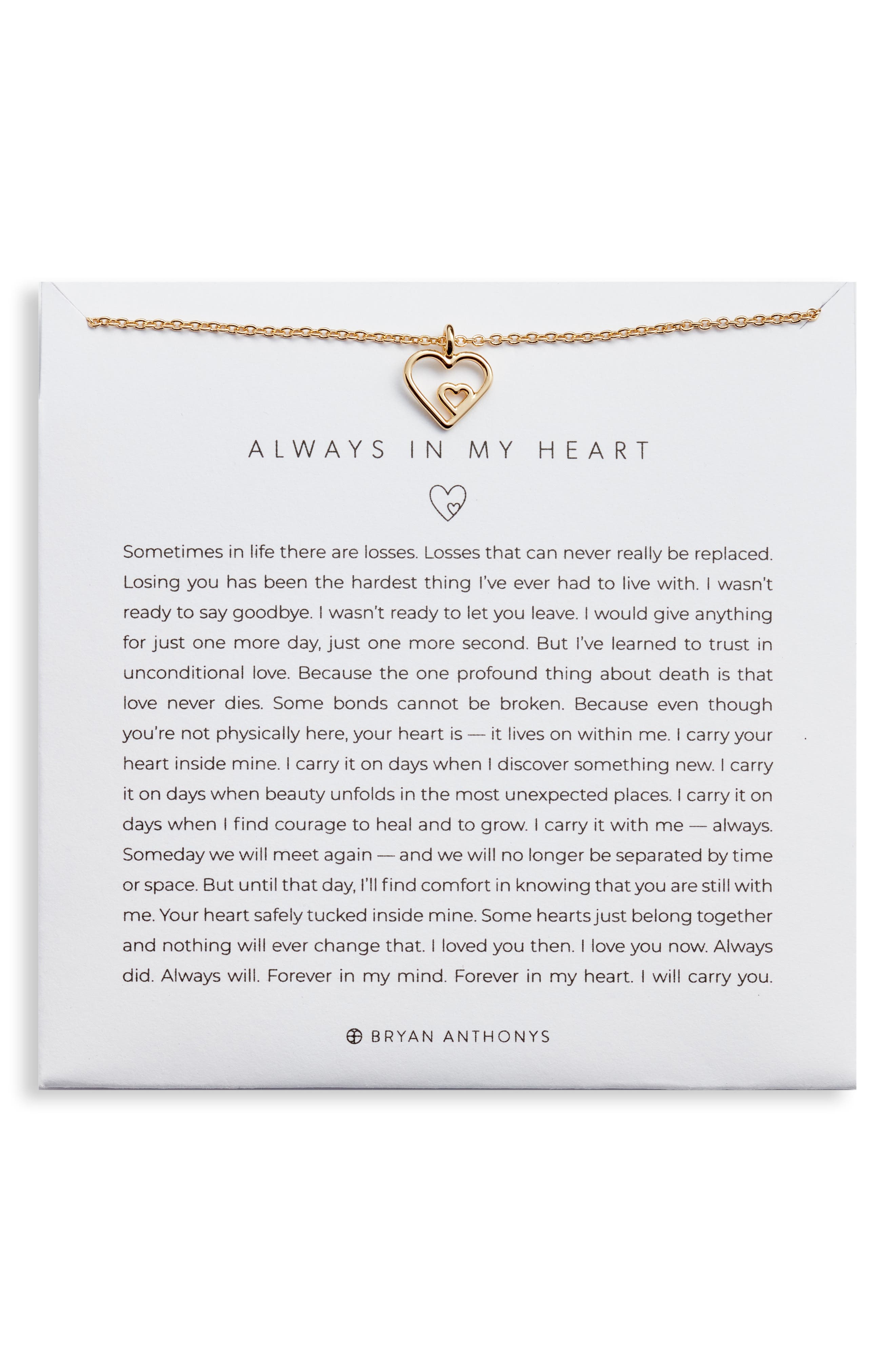 Bryan Anthonys Always in My Heart Pendant Necklace in Silver at Nordstrom