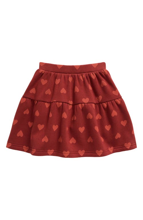 Tucker + Tate Kids' Tiered Knit Skort In Red Ochre Aurora Hearts