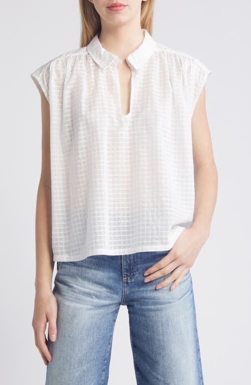 Shop Nation Ltd Jody Check Cotton Top In White