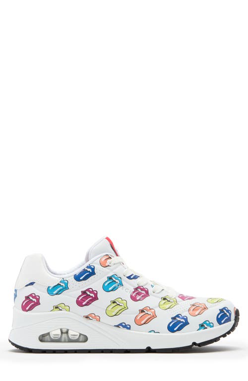 Shop Skechers X Rolling Stones Uno Say It Loud Sneaker In White/multi