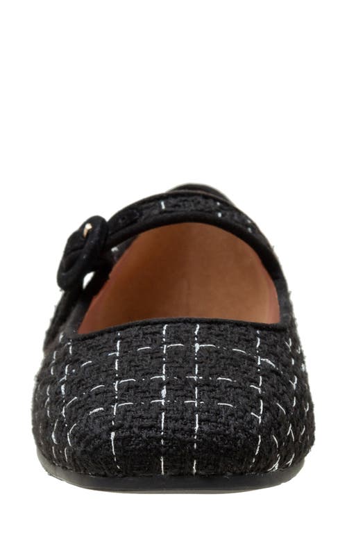Linea Paolo Marley Mary Jane Flat In Black-white Plaid