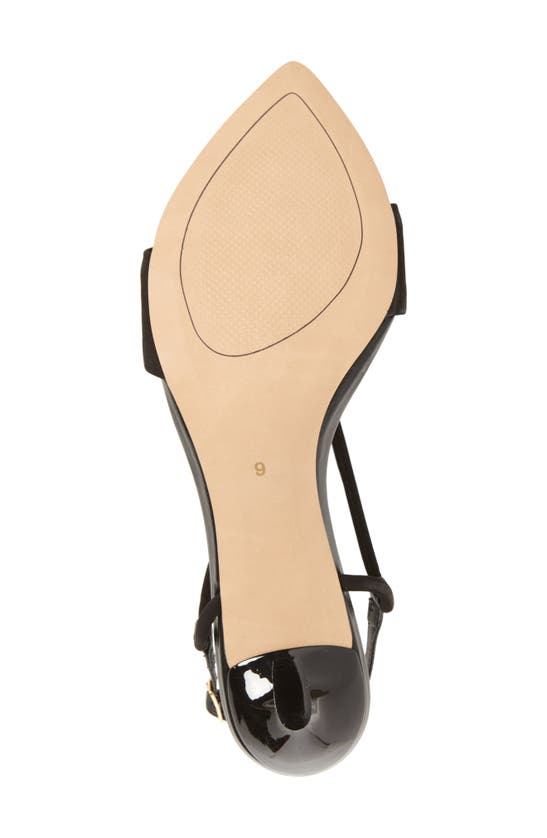Shop Cecelia New York Myra Pointed Toe Slingback Sandal In Black Patent