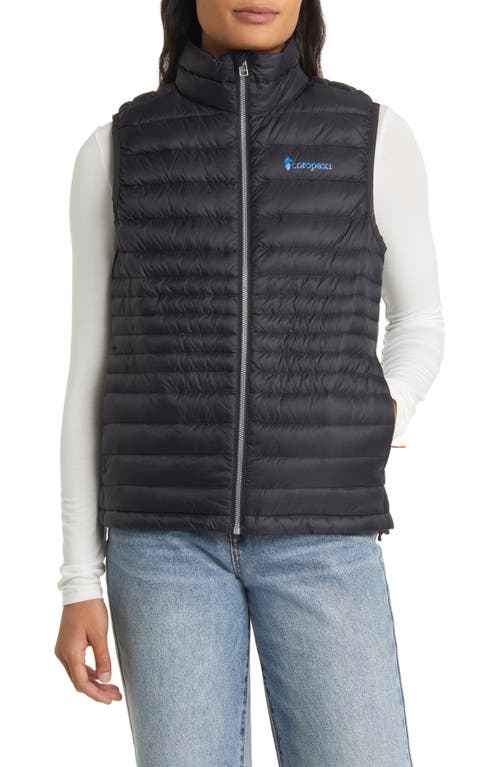 Fuego Water Resistant Packable 800 Fill Power Down Vest in Cotopaxi Black