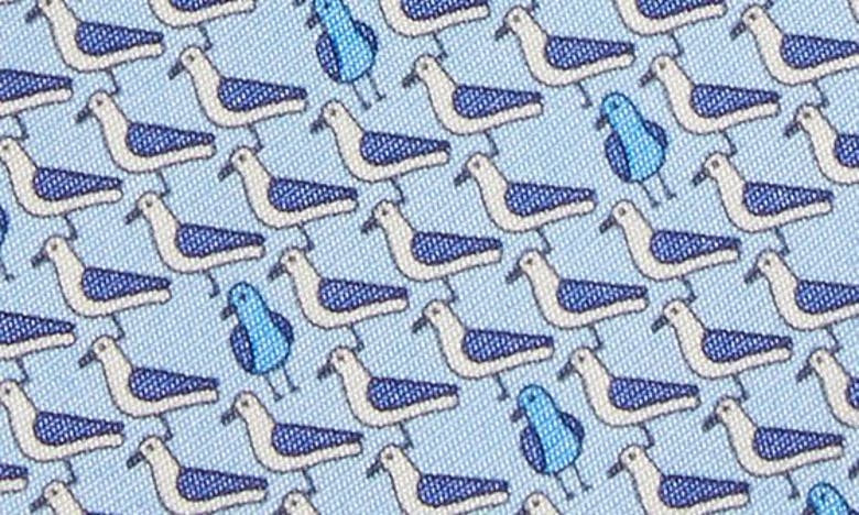 Shop Zegna Ties Quadri Bird Silk Tie In Blue