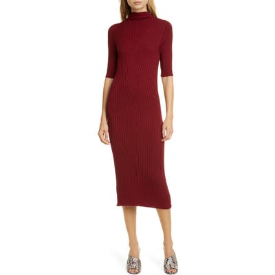 Joie Bryella Ribbed Dress, Red